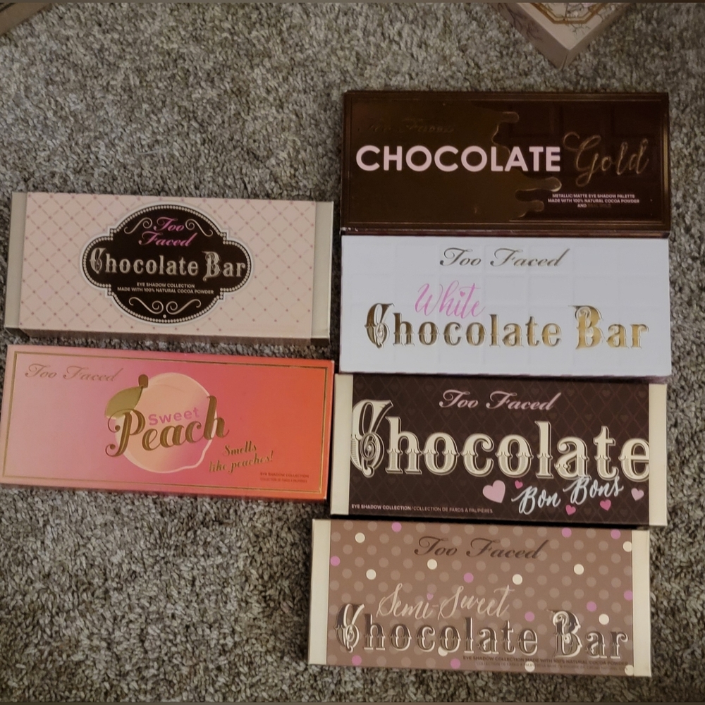 TOO FACED MAKEUP PALETTE Lot! Sold Together! Still New! Peach White Choclate 6pc